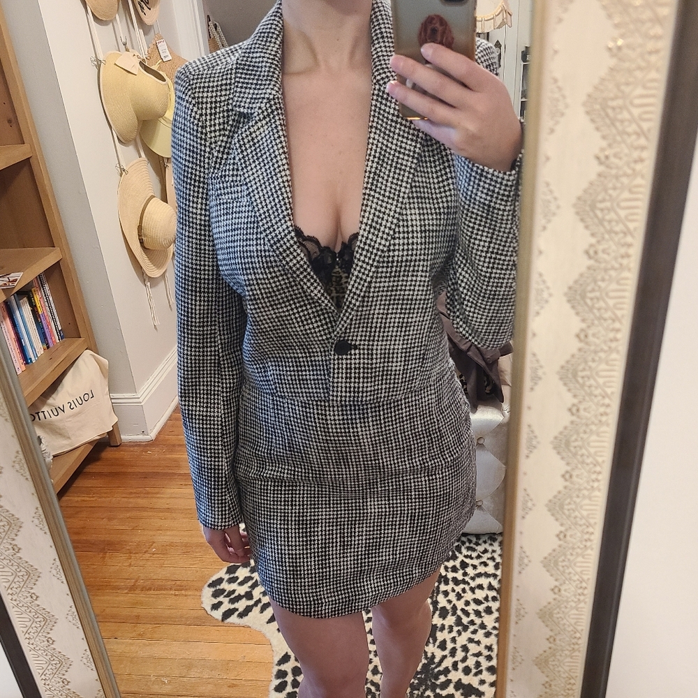 Abercrombie & Fitch Houndstooth Mini Skirt
